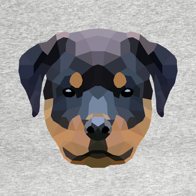 Cute Rottweiler Low Poly by kareemelk